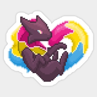 Pansexual Pixel Heart Melog Sticker